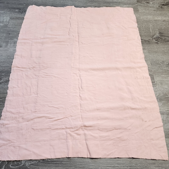 VINTAGE Crochet and Hand Stitched Pink and Cream Small Baby Blanket - Picture 11 of 14